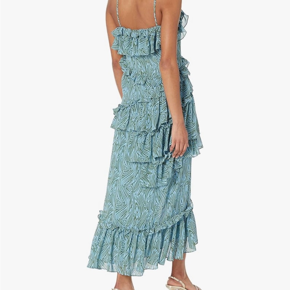 Blue Ruffled Maxi Dress - Picture 2 of 3